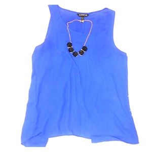 Express Blue Tank  - 1/2 Open Back, Medium